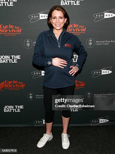 Gymnast Shannon Miller attends the 2013 Cycle For Survival Benefit at Equinox Rock Center on March 3, 2013 in New York City.