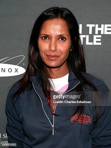 Top Chef host Padma Lakshmi attends the 2013 Cycle For Survival Benefit at Equinox Rock Center on March 3, 2013 in New York City.