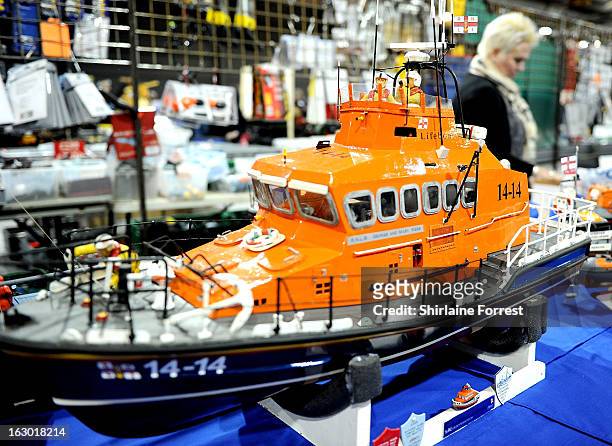 Model boats at the Northern Modelling Exhibition at EventCity on March 3, 2013 in Manchester, England.