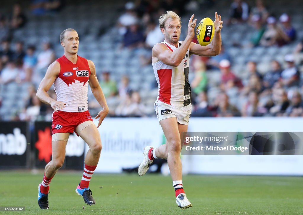 NAB Cup Rd 2 - St Kilda v Sydney Swans