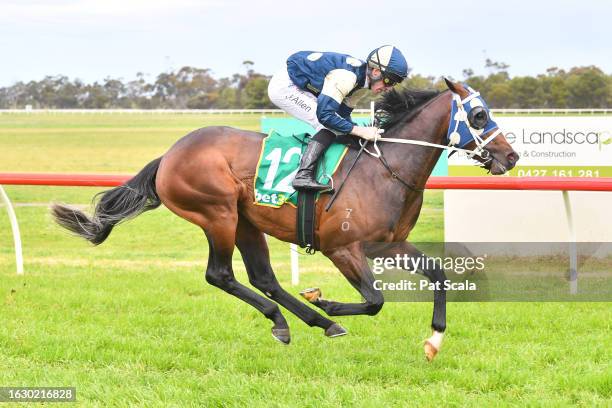 Sunsets ridden by John Allen wins the Pacific Fuel Solutions Maiden Plate at Donald Racecourse on August 29, 2023 in Donald, Australia.