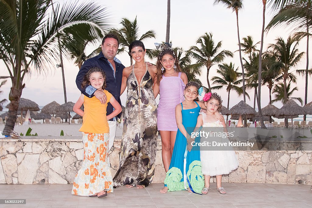 Teresa Giudice and Family At The Majestic Resort in Punta Cana, Dominican Republic