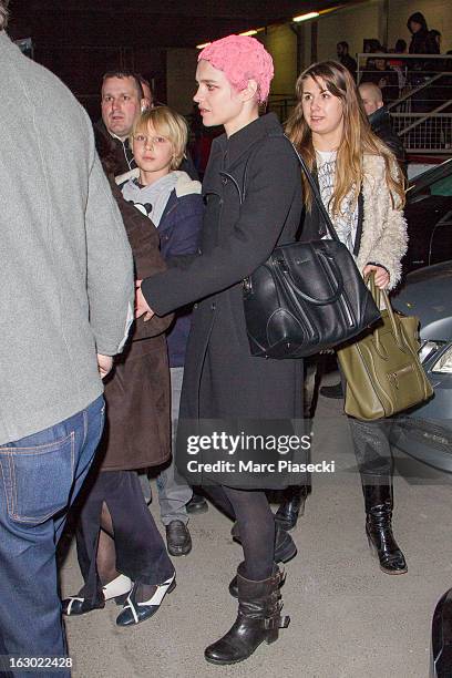 Natalia Vodianova is seen leaving the 'Givenchy' Fall/Winter 2013 Ready-to-Wear show as part of Paris Fashion Week on March 3, 2013 in Paris, France.