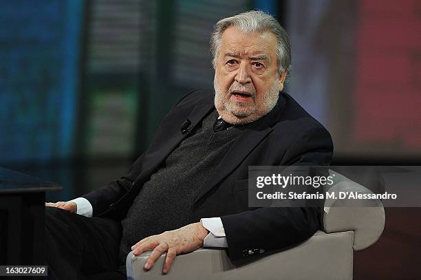 Pupi Avati attends 'Che Tempo Che Fa' Italian TV Show on March 3, 2013 in Milan, Italy.