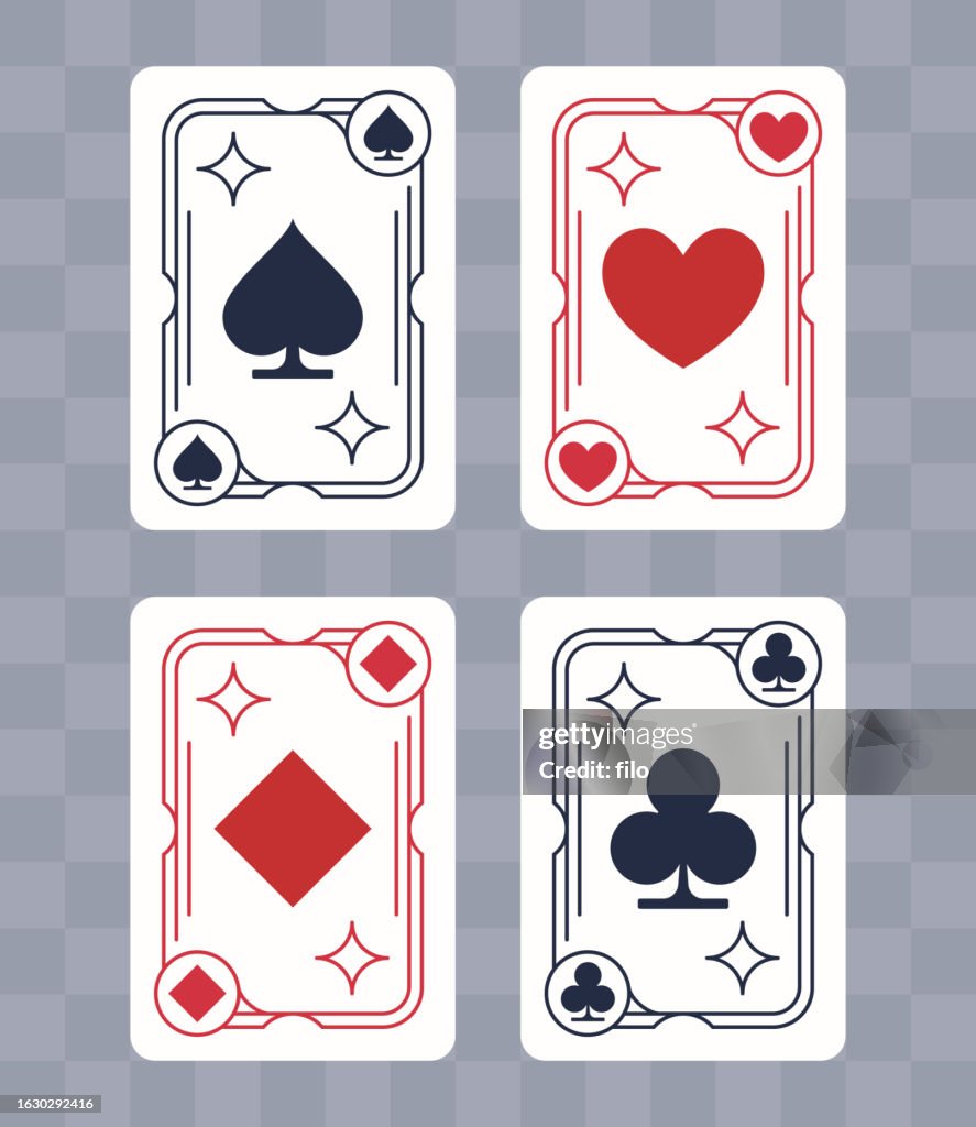 Juego de cartas Suit Gambling Diseño de juego de póquer