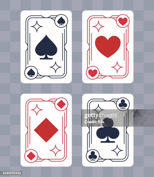 illustrations, cliparts, dessins animés et icônes de jeu de cartes à jouer conception de jeu de poker - gagner casino