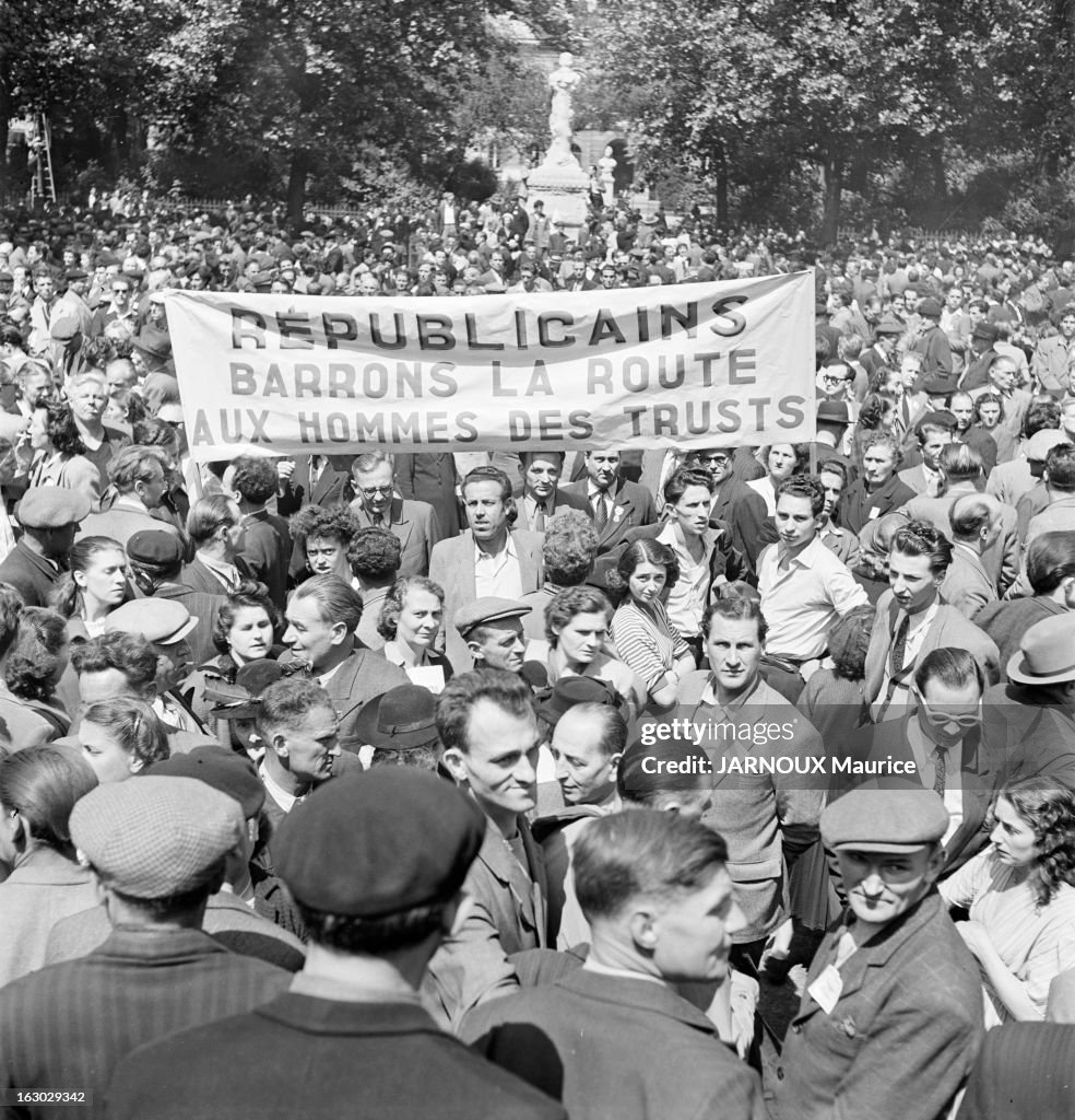 Jules Moch During The Commemorations Of June 18Th, 1940 Appeal: Demonstrations Of Communist Activist