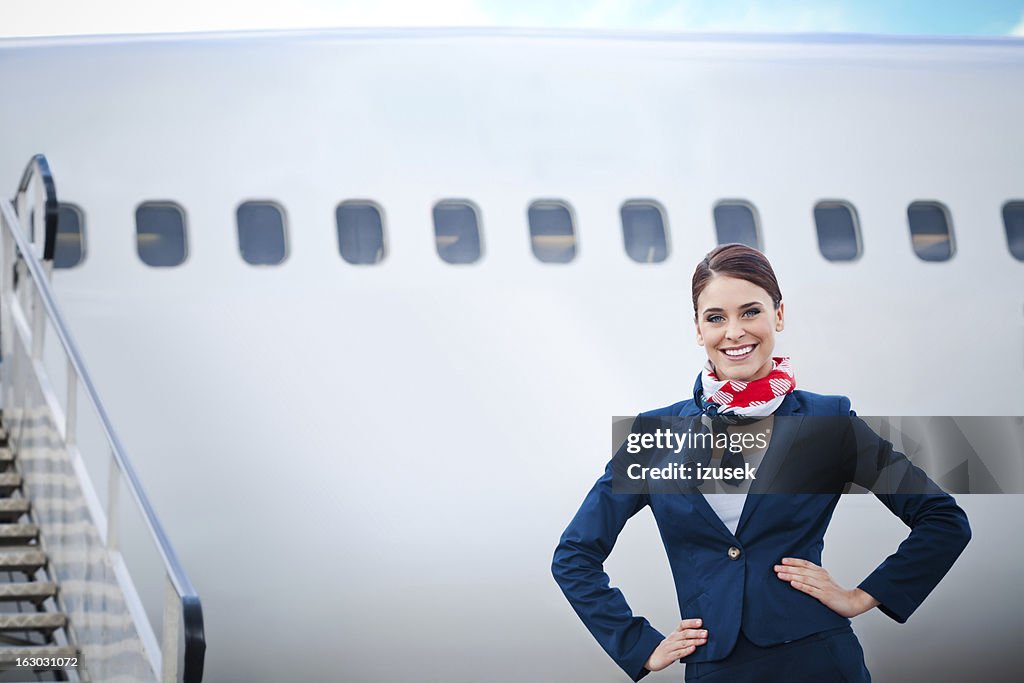 Beautiful air stewardess