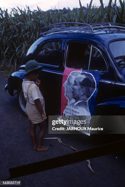 General Elections In Reunion Island. En mai 1963, dans le cadre des élections législatives les habitants de l'ile de la Réunion votent pour élire...