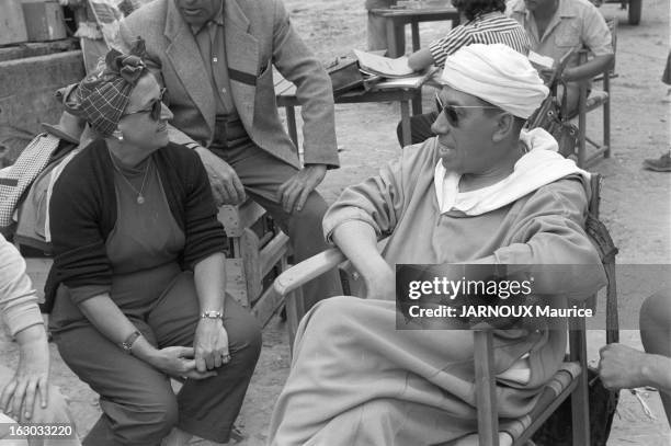 Shooting Of The Film 'Ali Baba Et Les Quarante Voleurs' With Fernandel. Le 100ème film de FERNANDEL, tourné à Taroudant dans le sud marocain.