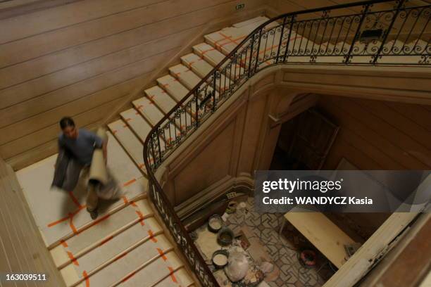 Renovation Of The Museum Cernuschi. Le musée Cernuschi des arts asiatiques de la Ville de Paris fait peau neuve : vue intérieure des travaux de...