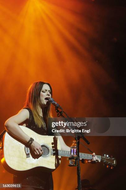 Amy McDonald performs on stage in concert at London Palladium on March 3, 2013 in London, England.