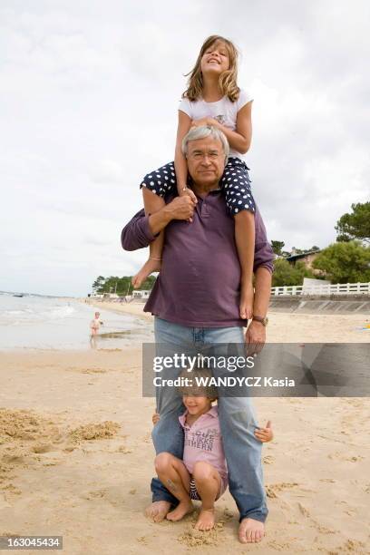 Jean-Claude Dassier On Holiday In The Basin Of Arcachon. Jean-Claude DASSIER, le nouveau président de l'Olympique de Marseille , en vacances dans le...