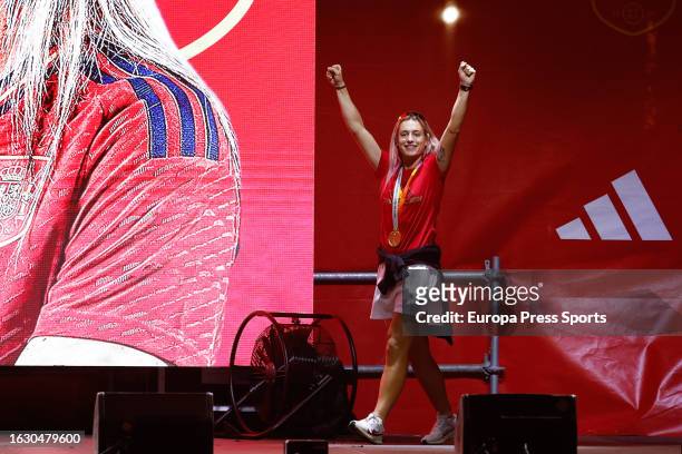 Alexia Putellas during the reception of the Spain Women's Team as World Champions after winning the FIFA Women's World Cup Australia & New Zealand...