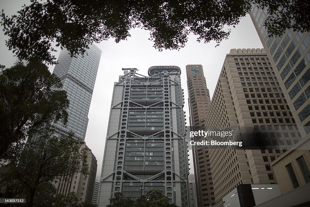 General Images of HSBC and Standard Chartered Banks Ahead of Earnings