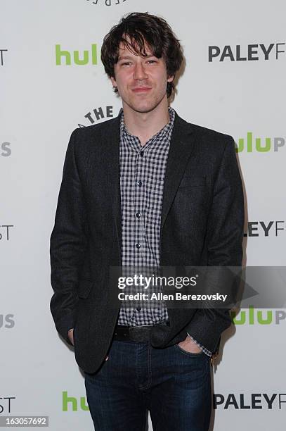 Actor John Gallagher Jr. Arrives at the 30th Annual PaleyFest: The William S. Paley Television Festival featuring "The Newsroom" at Saban Theatre on...