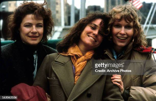 Dianne Wiest, Barbara Hershey and Mia Farrow in a scene from the film 'Hannah And Her Sisters', 1986.