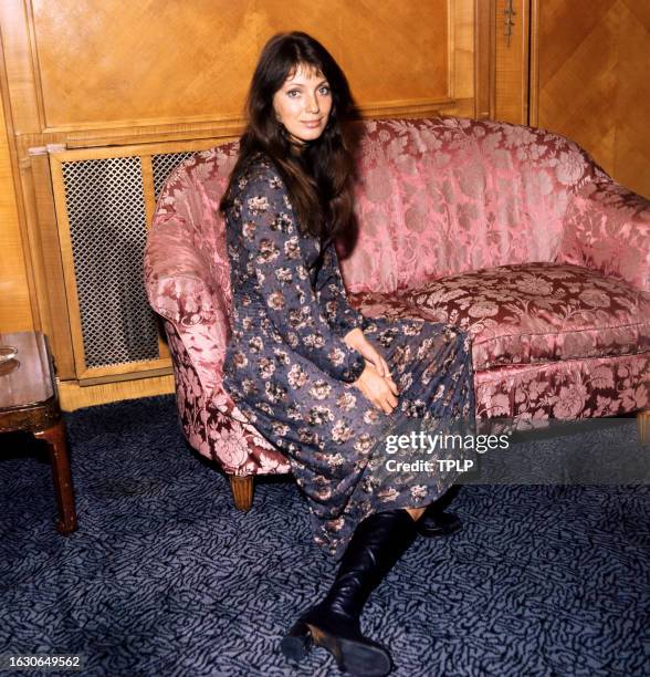 Canadian film actress Joanna Shimkus, star of the film adaptation of D. H. Lawrence's 'The Virgin And The Gypsy,' poses for a portrait in London,...