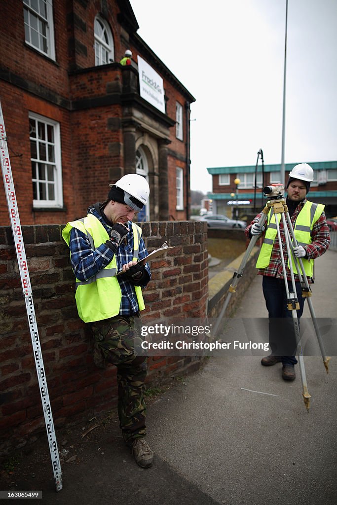 Greenpeace Erect Drilling Rigs Outside Chancellor George Osborne's Constituency Office In Fracking Protest