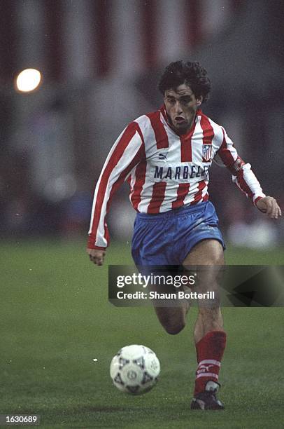 Paulo Futre of Atletico Madrid in action during a Spanish League match. \ Mandatory Credit: Shaun Botterill/Allsport