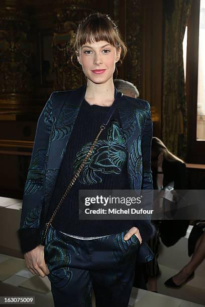 Elettra Rossellini Wiedemann attends the Stella McCartney Fall/Winter 2013 Ready-to-Wear show as part of Paris Fashion Week on March 4, 2013 in...