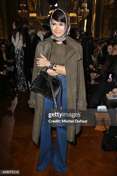 Miroslava Duma attends the Stella McCartney Fall/Winter 2013 Ready-to-Wear show as part of Paris Fashion Week on March 4, 2013 in Paris, France.