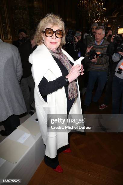 Marianne Faithfull attends the Stella McCartney Fall/Winter 2013 Ready-to-Wear show as part of Paris Fashion Week on March 4, 2013 in Paris, France.