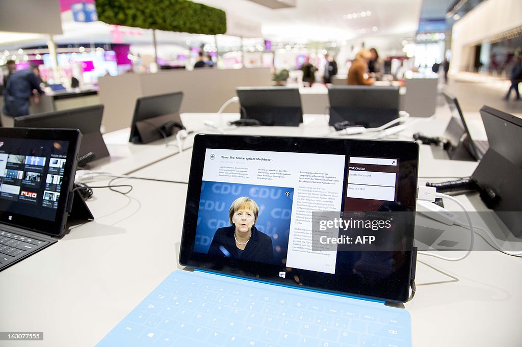 GERMANY-POLAND-IT-TECHNOLOGY-MICROSOFT-CEBIT-TRADE SHOW