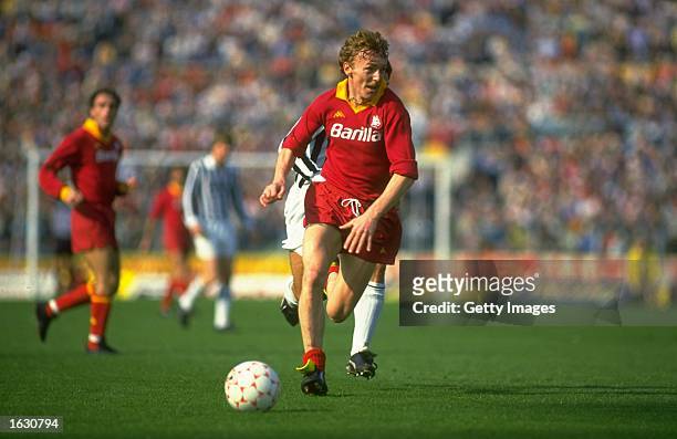 Zbigniew Boniek of Roma in action during a Serie A match against Juventus at the Olympic Stadium in Rome. Roma won the match 3-0. \ Mandatory Credit:...