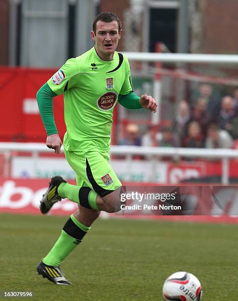 Lee Collins of Northampton Town in action during the npower League Two match between Exeter City and Northampton Town at St James's Park on March 2,...