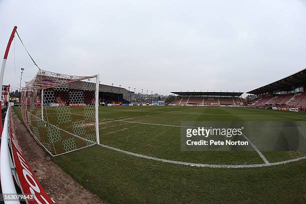 General view of St James's Park, home of Exeter City taken prior to the npower League Two match between Exeter City and Northampton Town at St...