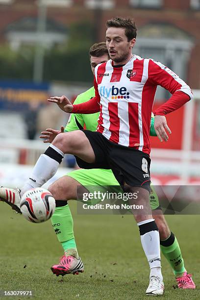 Matt Oakley of Exeter City in action during the npower League Two match between Exeter City and Northampton Town at St James's Park on March 2, 2013...