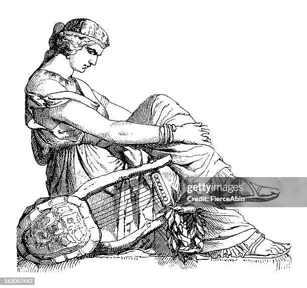 illustrations, cliparts, dessins animés et icônes de homme avec doré gravée antique (xxxl) - mercure