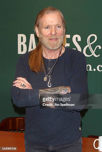 Gregg Allman promotes "My Cross To Bear" at Barnes & Noble, 5th Avenue on March 4, 2013 in New York City.