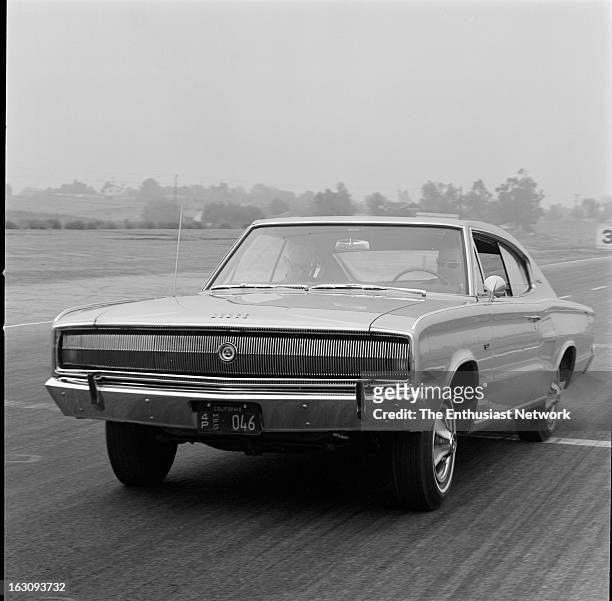 Dodge Charger was the cover car on Motor Trend magazine's January 1966 issue. "Dodge is on the march with a sleek four-passenger fastback, a basket...
