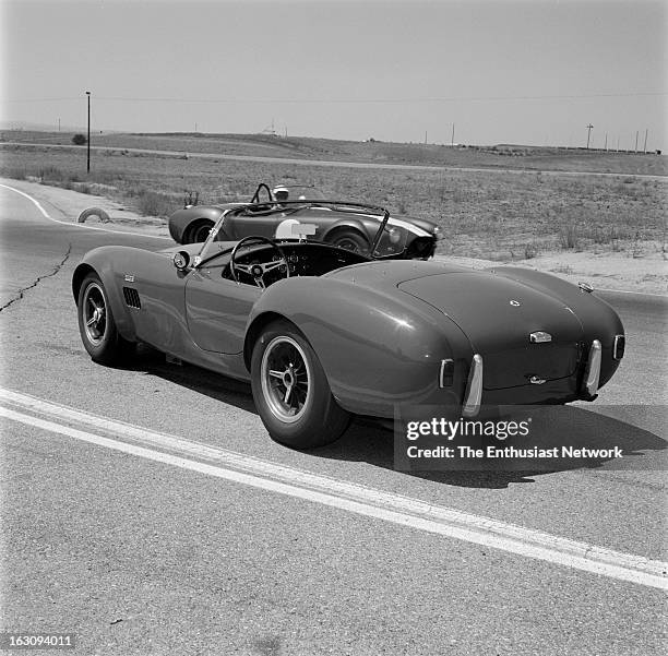 Shelby 427 Cobras - Street - Road Racing. Two Shelby Cobras equipped with 427 Ford engines, one for the street and the other for competition, were...