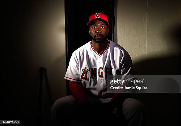 Bill Hall poses during the Los Angeles Angels of Anaheim Photo Day on February 21, 2013 in Tempe, Arizona.