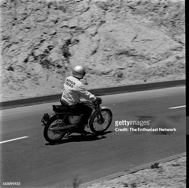 Suzuki Challenger Sport 80 Motorcycle Road Test. Road testing the new 1965 Suzuki two-stroke 80cc street motorcycle for Motor Trend magazine. The...