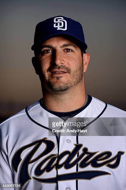 Jason Marquis of the San Diego Padres poses during MLB photo day at the Peoria Sports Complex on February 18, 2013 in Peoria, Arizona.