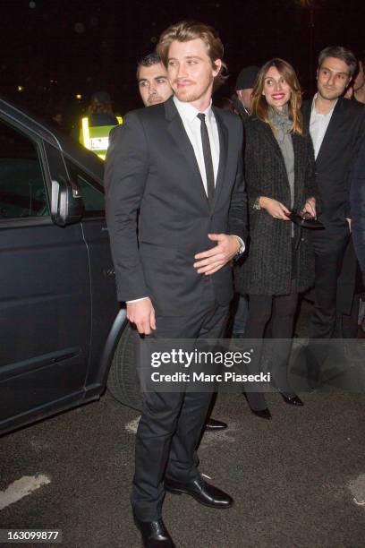 Actor Garrett Hedlund arrives to attend the 'Saint Laurent' Fall/Winter 2013 Ready-to-Wear show as part of Paris Fashion Week on March 4, 2013 in...