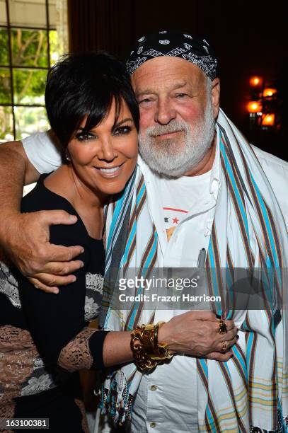 Television personality Kris Jenner and photographer Bruce Weber attend DuJour magazine's Spring issue collaboration with Kim Kardashian and Bruce...