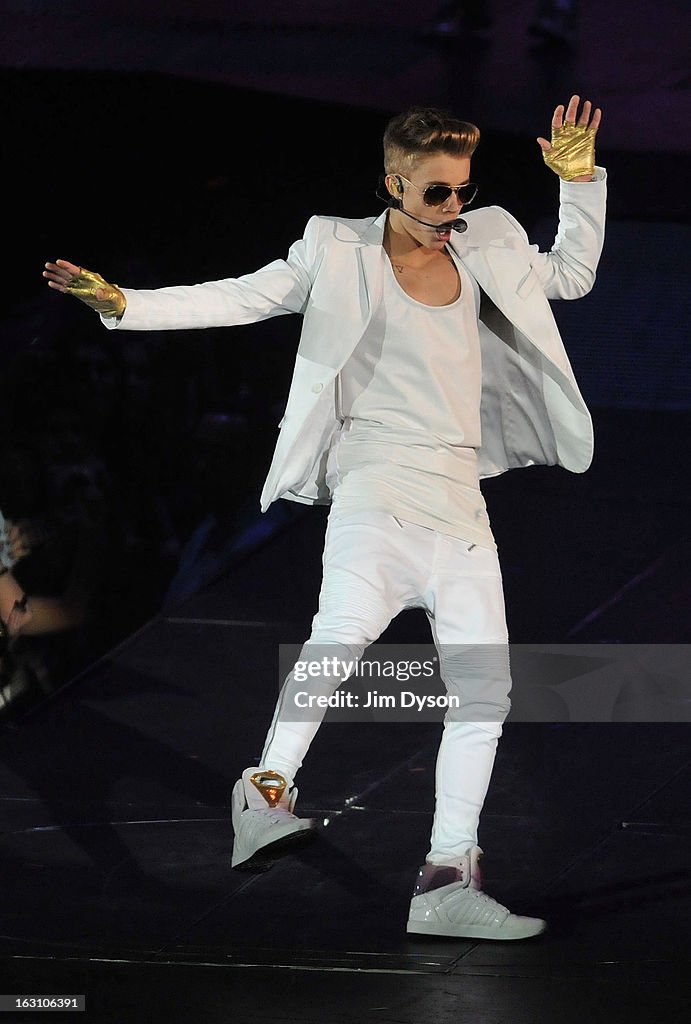 Justin Bieber Performs At The 02 Arena