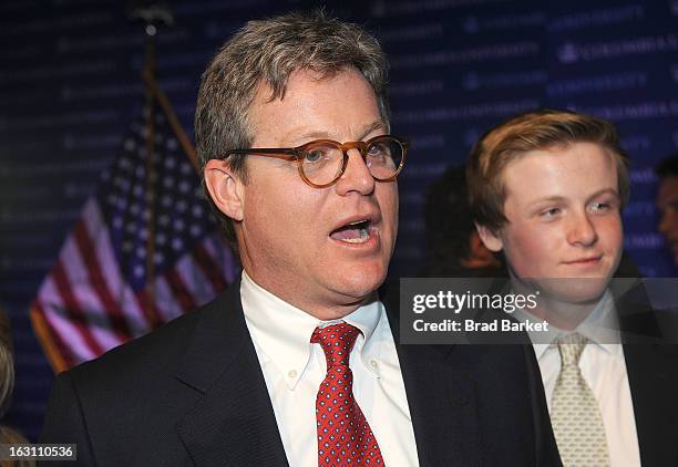Edward M. Kennedy Jr. And son Edward Moore Kennedy III attend the 2013 Edward M. Kennedy Prize For Drama Award Reception at Columbia University on...
