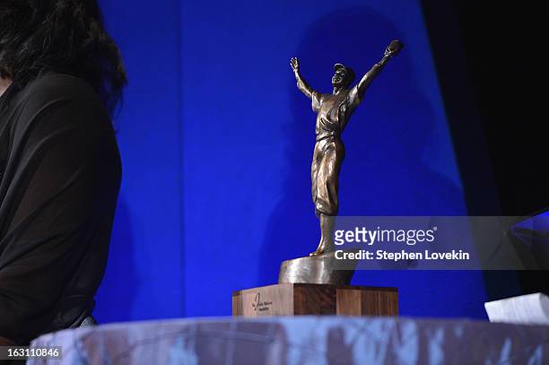 General view of the ROBIE award at the The Jackie Robinson Foundation Annual Awards' Dinner at the Waldorf Astoria Hotel on March 4, 2013 in New York...