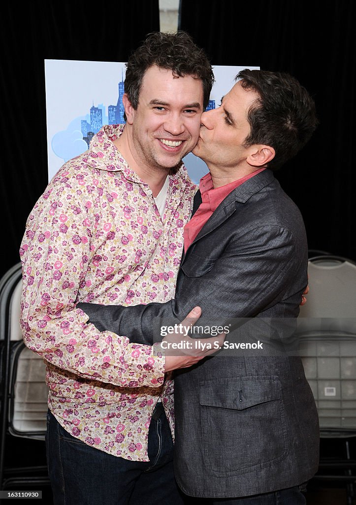 Seth Rudetsky and husband James Wesley attend the