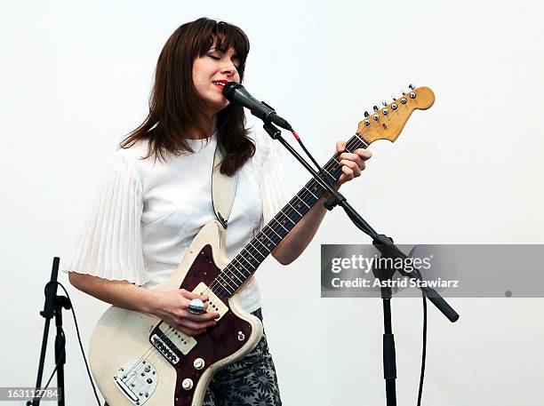 Musician Leah Siegal of Firehorse performs at the 2013 re:FORM Art Benefit at C24 Gallery on March 4, 2013 in New York City.