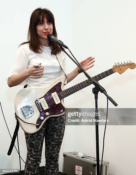 Musician Leah Siegal of Firehorse performs at the 2013 re:FORM Art Benefit at C24 Gallery on March 4, 2013 in New York City.