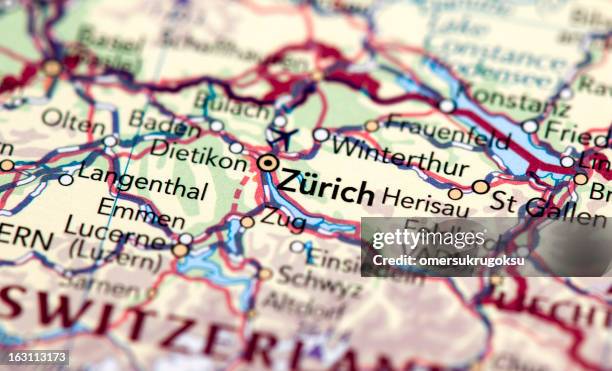 zürich, schweiz - switzerland map stock-fotos und bilder