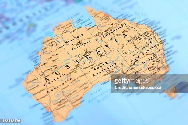 australia - australia map stock pictures, royalty-free photos & images