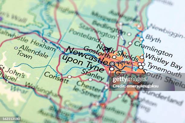 newcastle, scotland - north east england map stock pictures, royalty-free photos & images